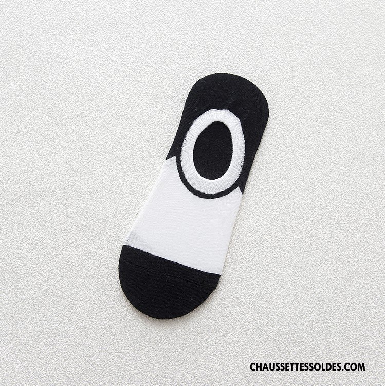Chaussettes Invisibles Homme Printemps 100% Coton Chaussette Basse Coupée Le Nouveau Été Blanc