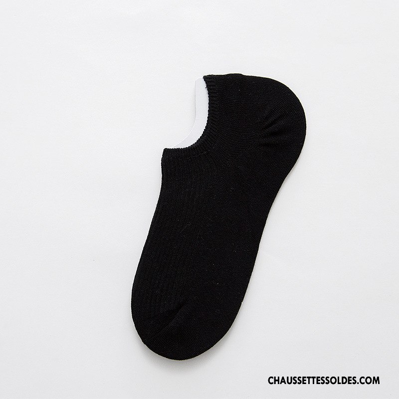 Chaussettes Invisibles Homme Printemps 100% Coton Été Antidérapant Silicone Le Nouveau Bleu Marin