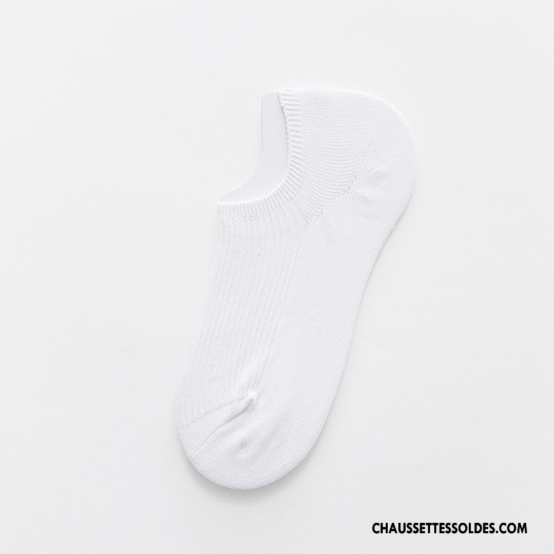 Chaussettes Invisibles Homme Printemps 100% Coton Été Antidérapant Silicone Le Nouveau Bleu Marin