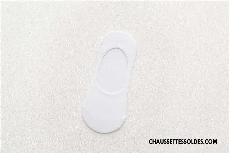 Chaussettes Invisibles Homme Printemps Coton Bio 100% Coton Chaussette Courte Antidérapant Été Pure Noir Clair