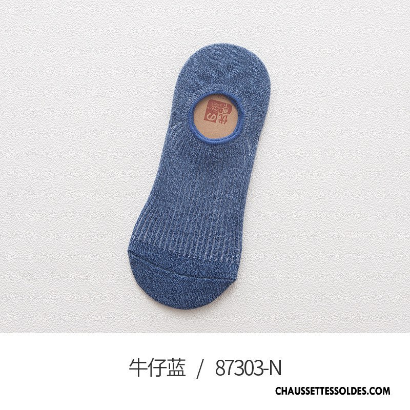 Chaussettes Invisibles Homme Printemps Le Nouveau Respirant 100% Coton Chaussette Basse Coupée Été Couleurs De Bonbons Gris Clair Foncé