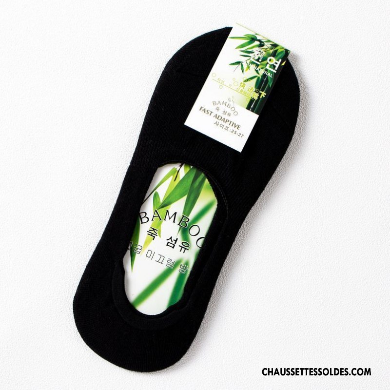 Chaussettes Invisibles Homme Printemps Été Fibre Chaussette Basse Coupée Bambou Chaussette Courte Pure Bleu