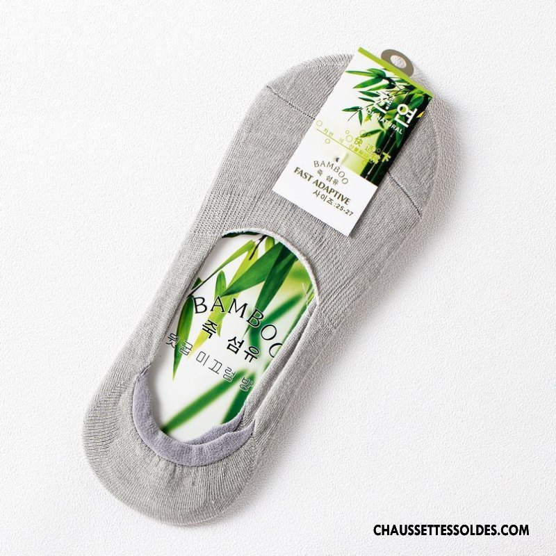 Chaussettes Invisibles Homme Printemps Été Fibre Chaussette Basse Coupée Bambou Chaussette Courte Pure Bleu