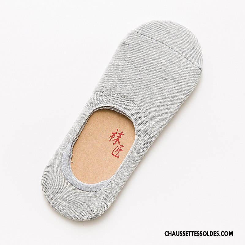 Chaussettes Invisibles Homme Silicone Antidérapant Le Nouveau Chaussette Basse Coupée Pure Noir