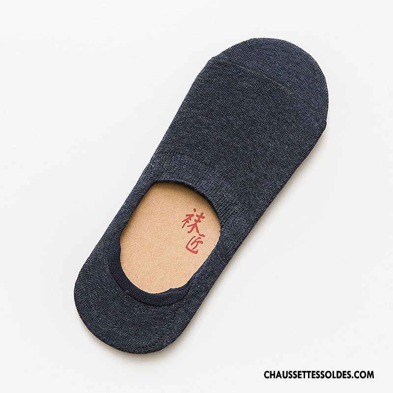 Chaussettes Invisibles Homme Silicone Antidérapant Le Nouveau Chaussette Basse Coupée Pure Noir