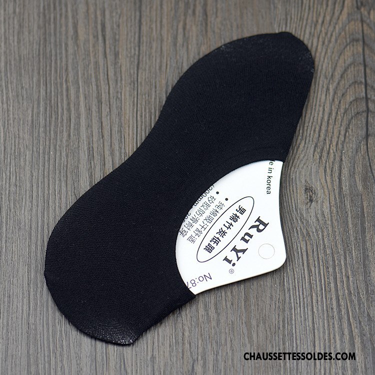 Chaussettes Invisibles Homme Silicone Chaussette Basse Coupée Antidérapant Ultra Casual Velours Pure Bleu