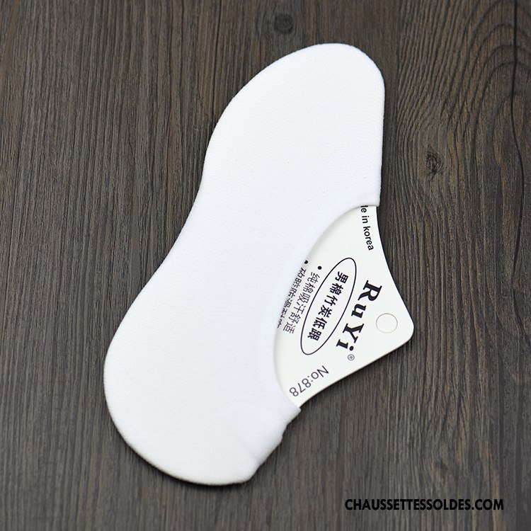 Chaussettes Invisibles Homme Silicone Chaussette Basse Coupée Antidérapant Ultra Casual Velours Pure Bleu
