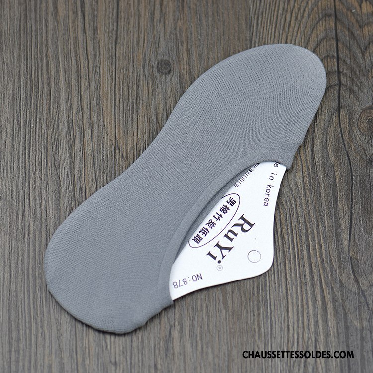 Chaussettes Invisibles Homme Silicone Chaussette Basse Coupée Antidérapant Ultra Casual Velours Pure Bleu