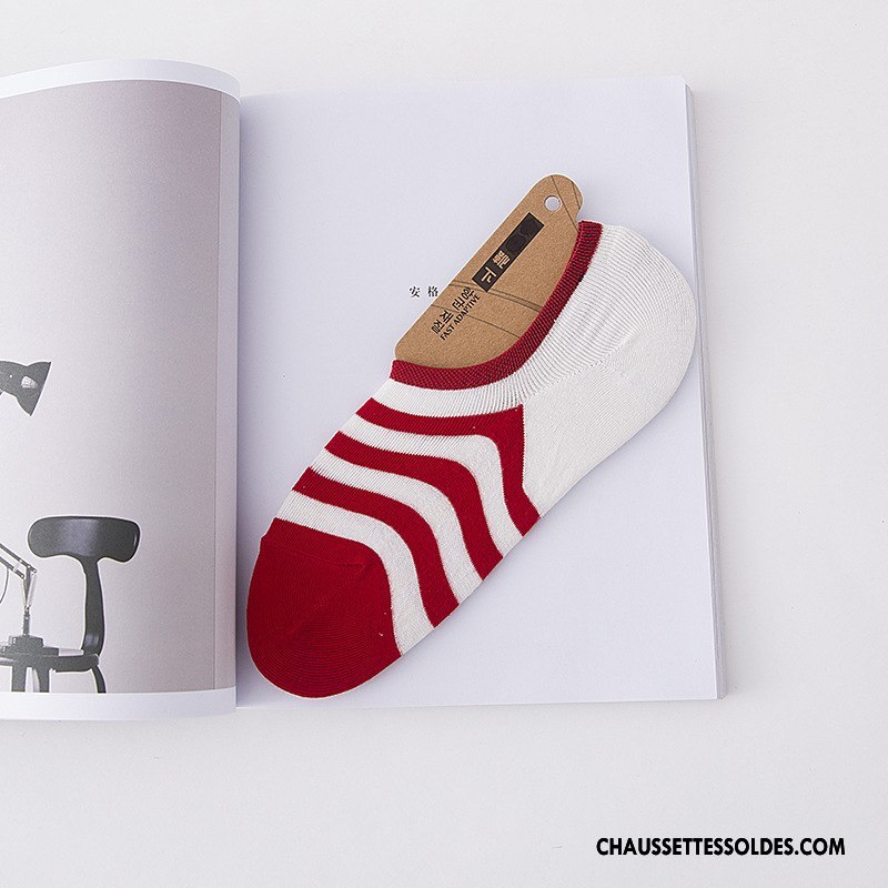 Chaussettes Invisibles Homme Silicone Chaussettes En Coton Antidérapant Chaussette Courte Rayé Nouvelles Arrivées Bleu Clair