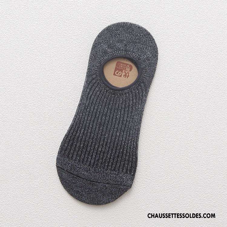 Chaussettes Invisibles Homme Tous Les Assortis 100% Coton Été Absorber La Sueur Chaussette Courte Anti-odeur Pure Bleu Clair