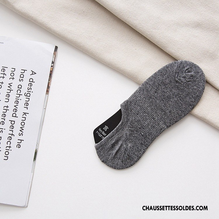 Chaussettes Invisibles Homme Yarn Nouvelles Arrivées Chaussette Basse Coupée 100% Coton Tendance Bambou Pure Noir