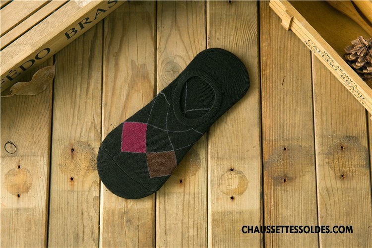 Chaussettes Invisibles Homme Été Le Nouveau Matelassé Printemps Rhombe