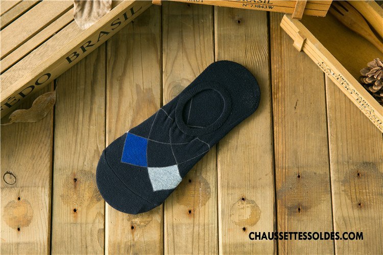 Chaussettes Invisibles Homme Été Le Nouveau Matelassé Printemps Rhombe