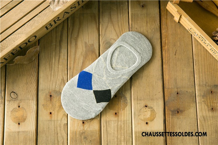 Chaussettes Invisibles Homme Été Le Nouveau Matelassé Printemps Rhombe