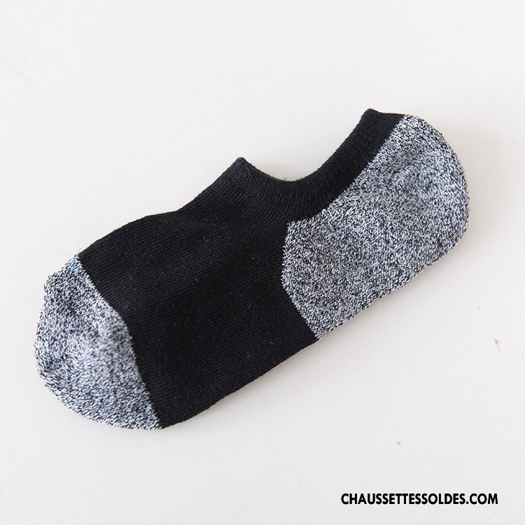 Chaussettes Invisibles Homme Été Le Nouveau Terry Anti-off Matelassé Orange