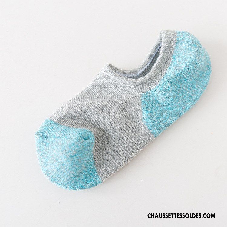 Chaussettes Invisibles Homme Été Le Nouveau Terry Anti-off Matelassé Orange