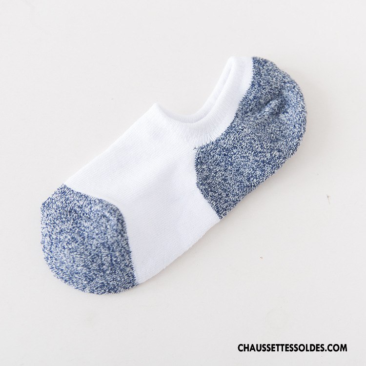 Chaussettes Invisibles Homme Été Le Nouveau Terry Anti-off Matelassé Orange