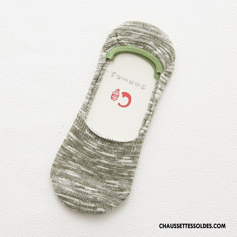 Chaussettes Invisibles Homme Été Silicone Antidérapant Pure Gris Clair