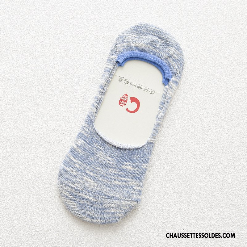 Chaussettes Invisibles Homme Été Silicone Antidérapant Pure Gris Clair