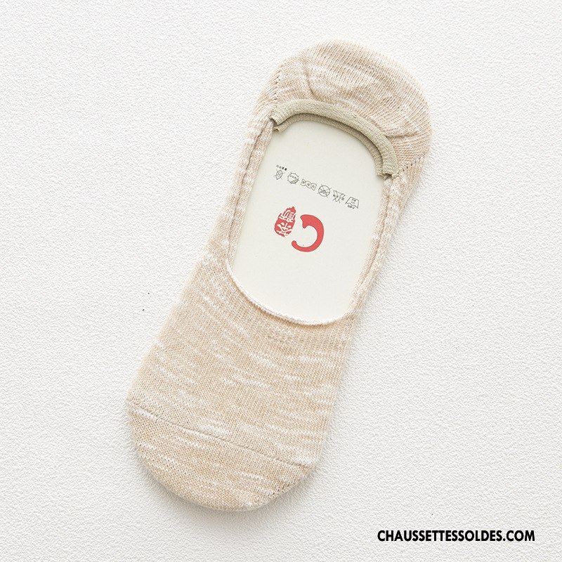 Chaussettes Invisibles Homme Été Silicone Antidérapant Pure Gris Clair