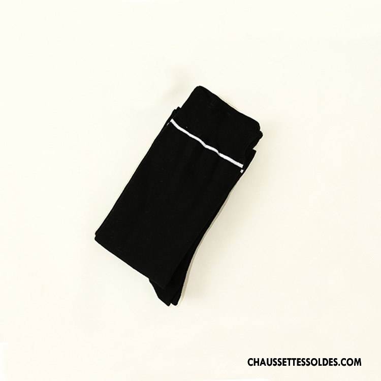 Chaussettes Longues Femme 100% Coton Antidérapant Silicone Blanc