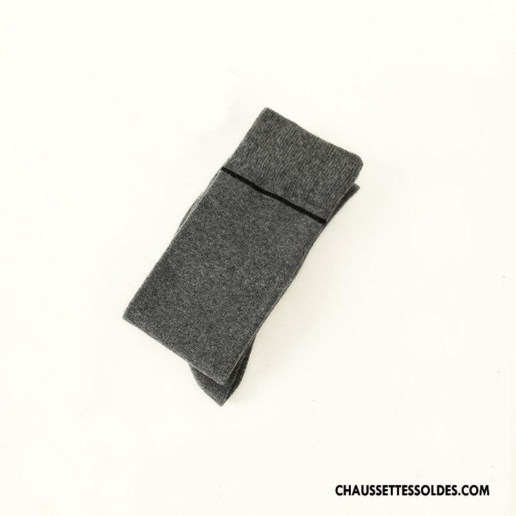 Chaussettes Longues Femme 100% Coton Antidérapant Silicone Blanc