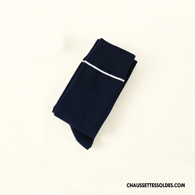Chaussettes Longues Femme 100% Coton Antidérapant Silicone Blanc