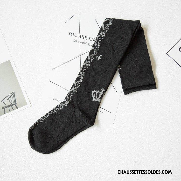Chaussettes Longues Femme 100% Coton Dame Chaussettes En Coton Printemps Papillon Nouvelles Arrivées Blanc
