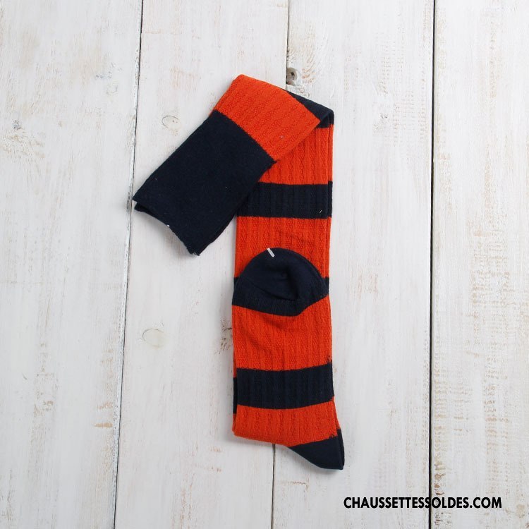 Chaussettes Longues Femme 100% Coton Haute Gros Couleurs Mixtes Marron / Brun
