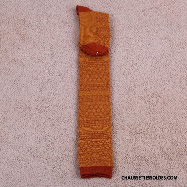 Chaussettes Longues Femme 100% Coton Le Nouveau Long Stock Jaune