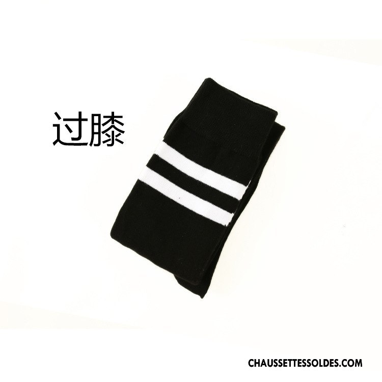 Chaussettes Longues Femme 100% Coton Vent D'université Antidérapant Silicone Gris