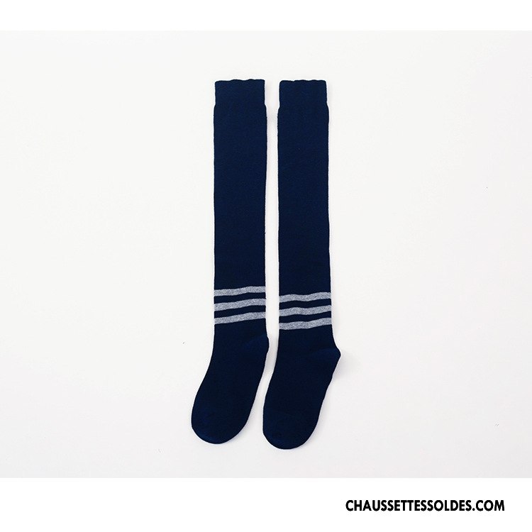 Chaussettes Longues Femme Antidérapant Chaussettes En Coton Bordeaux