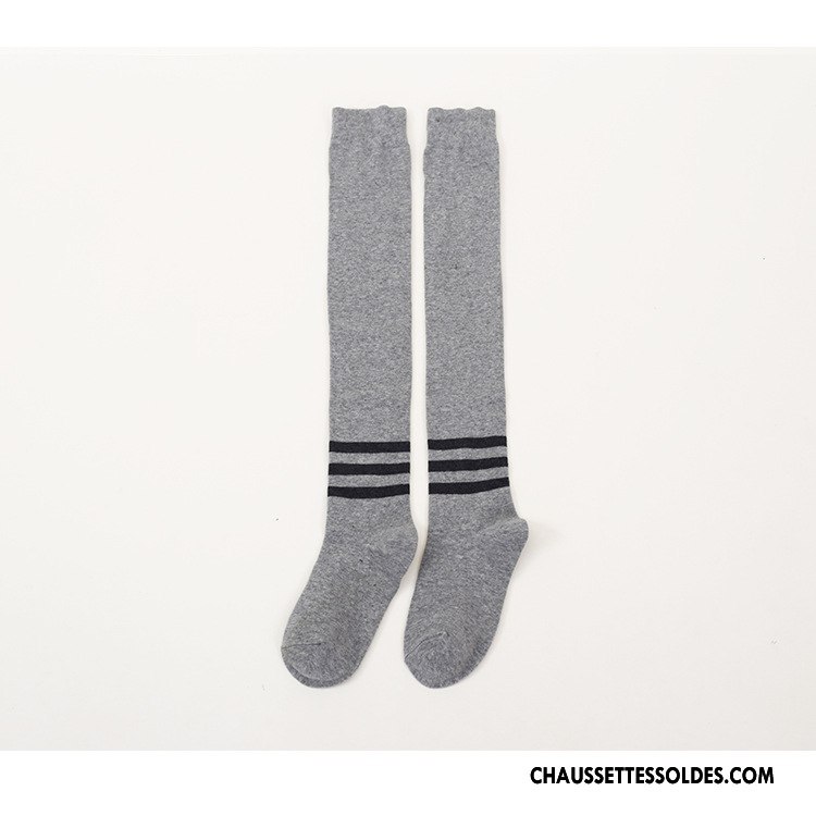 Chaussettes Longues Femme Antidérapant Chaussettes En Coton Bordeaux