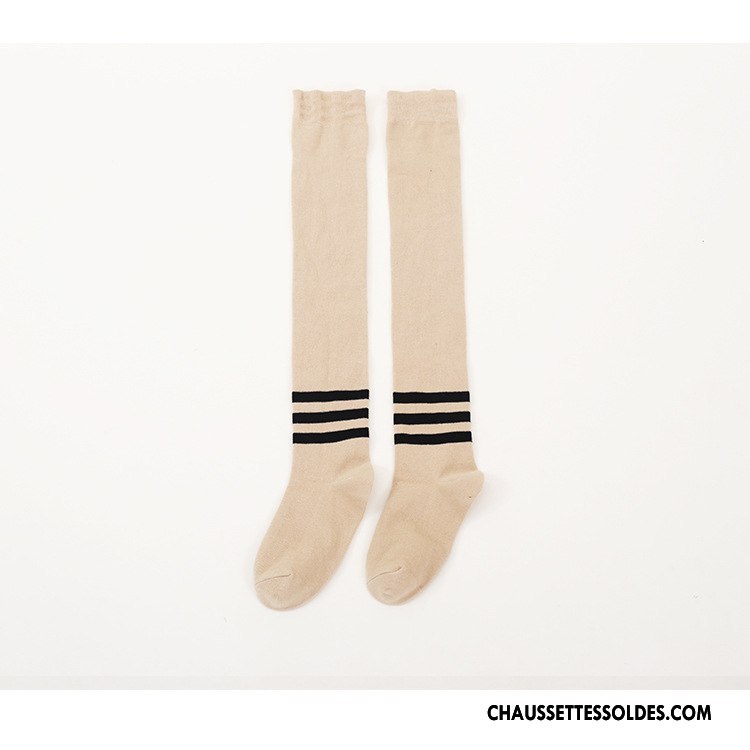 Chaussettes Longues Femme Antidérapant Chaussettes En Coton Bordeaux