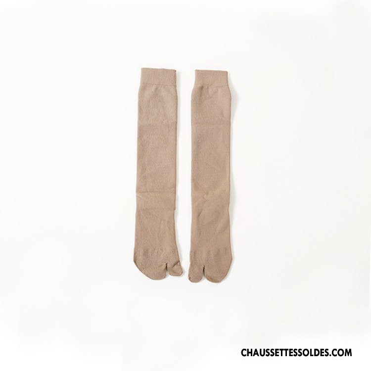 Chaussettes Longues Femme Antidérapant Nylon Rose