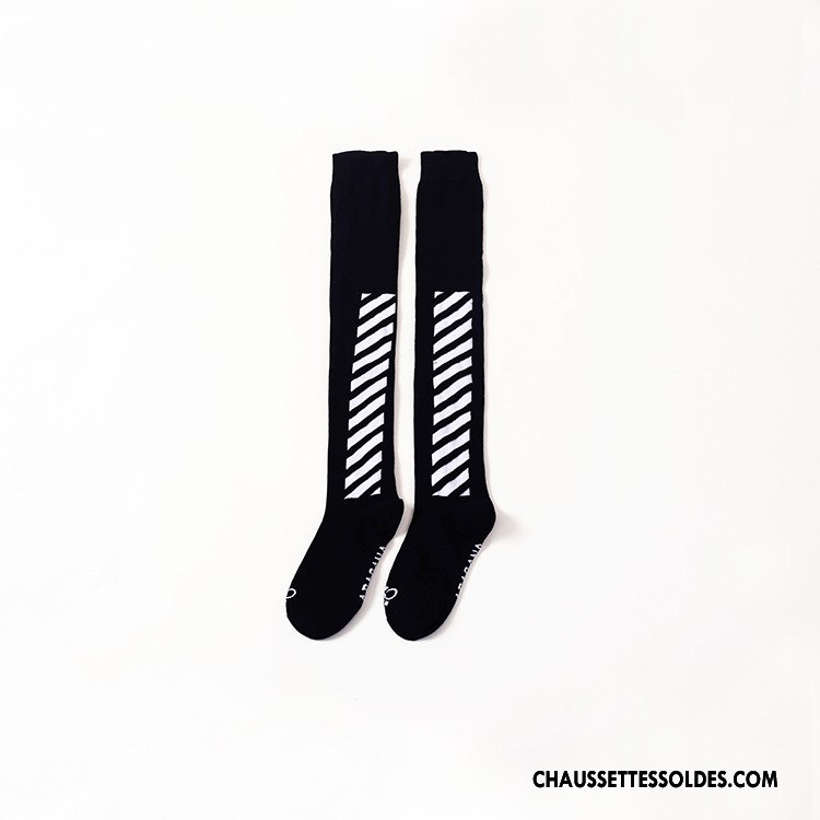 Chaussettes Longues Femme Britanique L'automne Hiver 100% Coton Antidérapant Gris