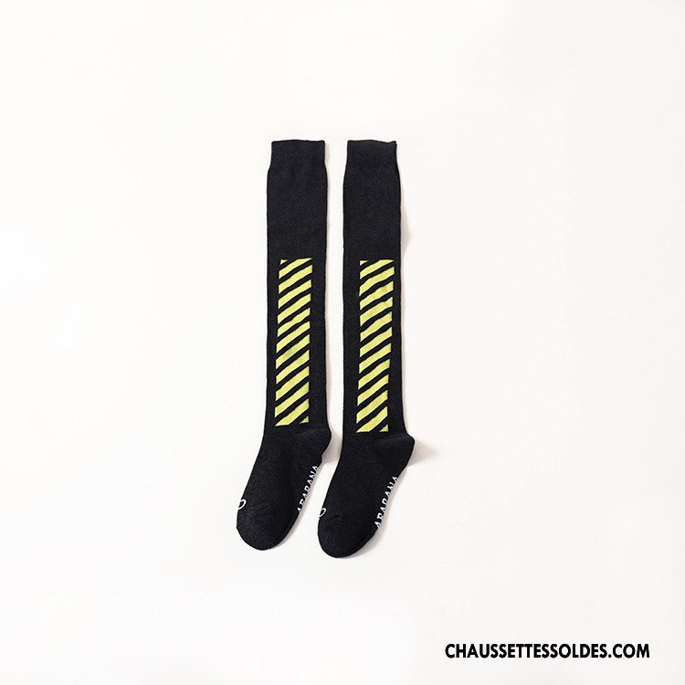 Chaussettes Longues Femme Britanique L'automne Hiver 100% Coton Antidérapant Gris