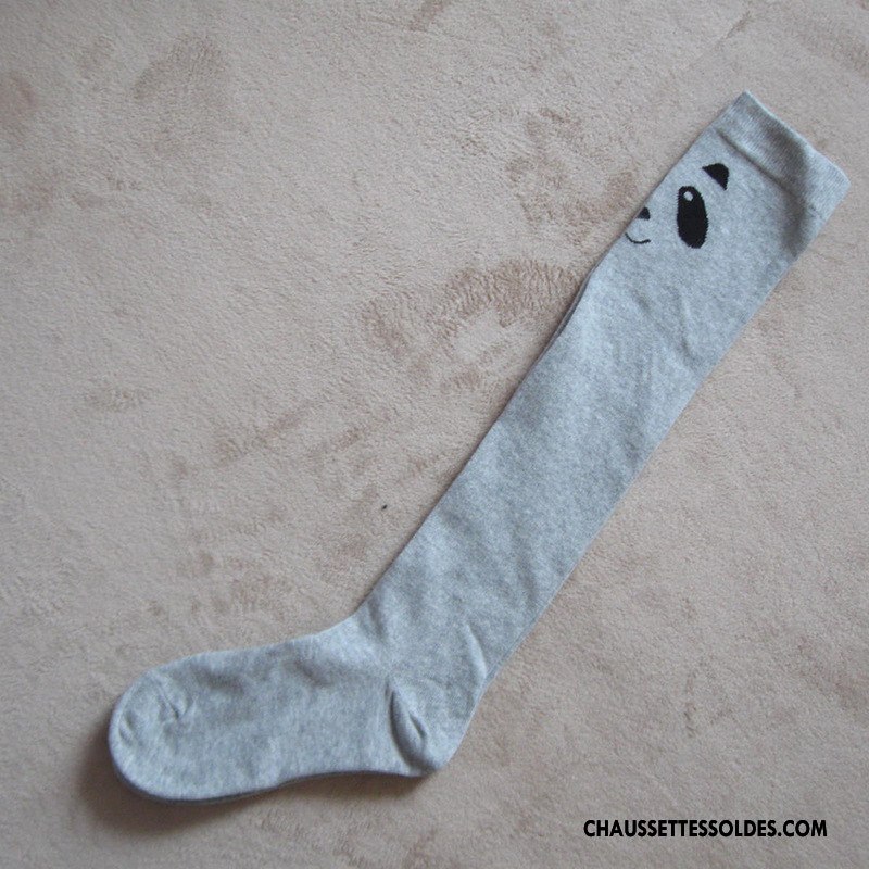 Chaussettes Longues Femme Charmant Haute Enfant Élève Long Stock Été Blanc Pur Blanc