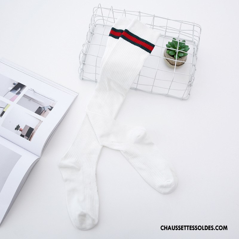 Chaussettes Longues Femme Charmant Le Nouveau Long Stock Simple Élève Créatif Jaune
