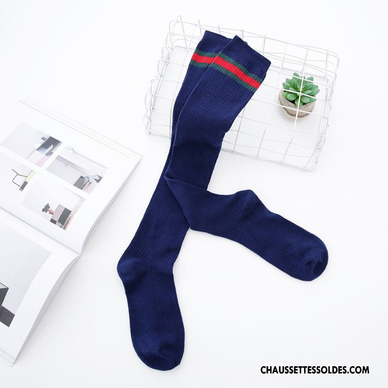 Chaussettes Longues Femme Charmant Le Nouveau Long Stock Simple Élève Créatif Jaune