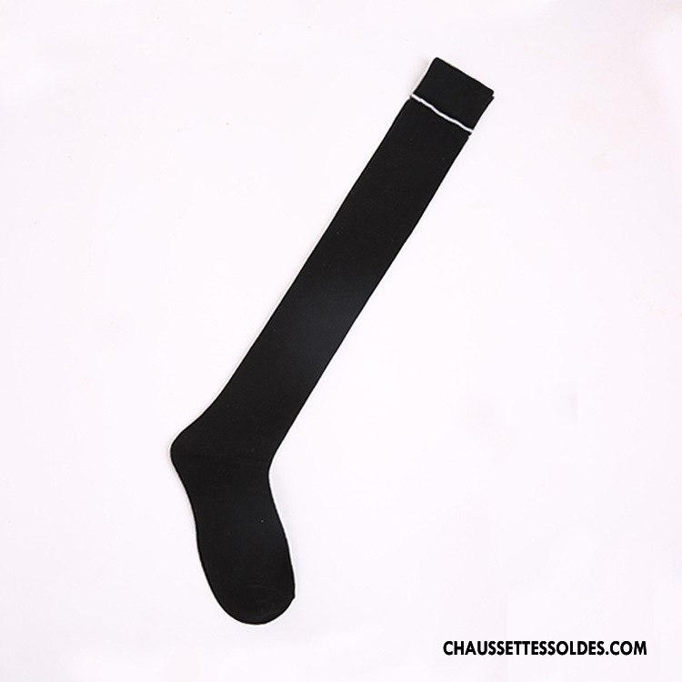 Chaussettes Longues Femme Chaussettes En Coton Haute Vent D'université Bleu