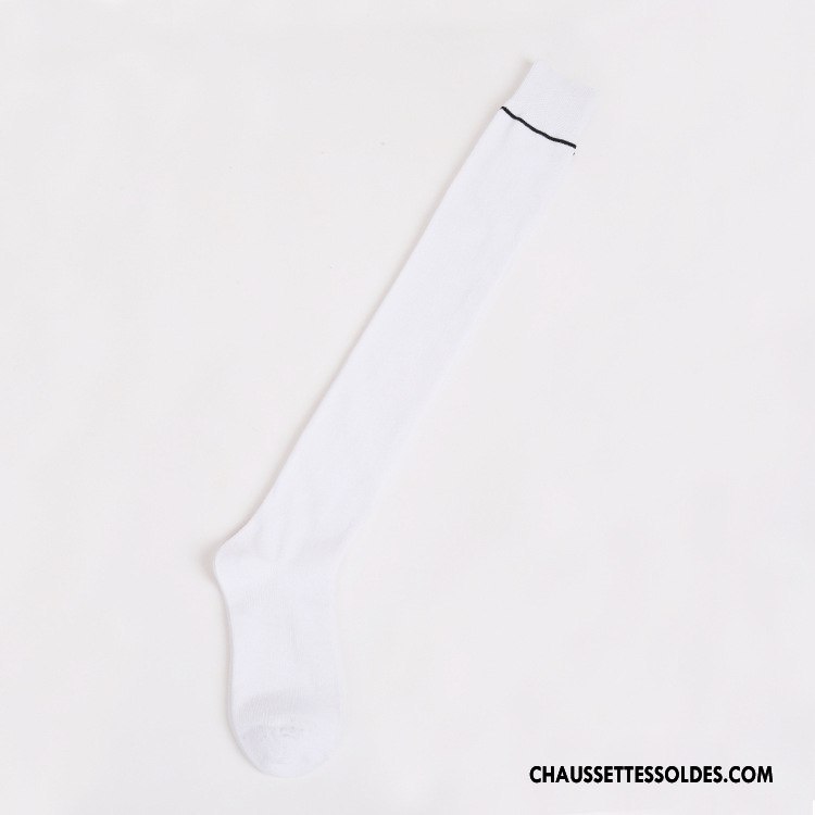 Chaussettes Longues Femme Chaussettes En Coton Haute Vent D'université Bleu