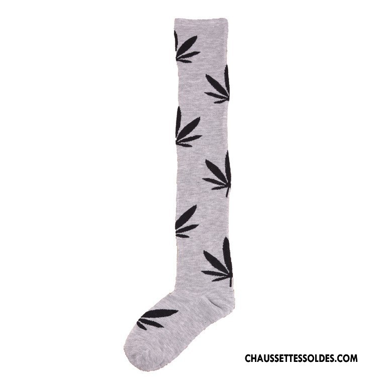 Chaussettes Longues Femme Dame Europe Le Nouveau Mode Haute Noir