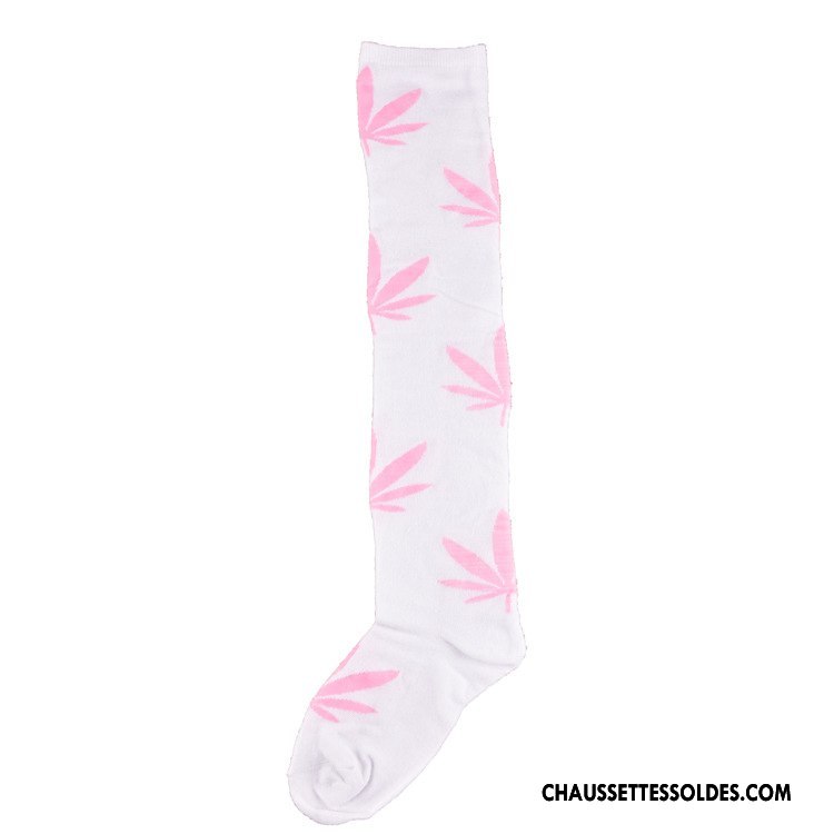 Chaussettes Longues Femme Dame Europe Le Nouveau Mode Haute Noir