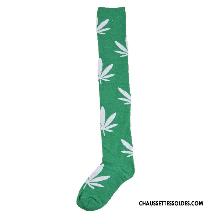 Chaussettes Longues Femme Dame Europe Le Nouveau Mode Haute Noir