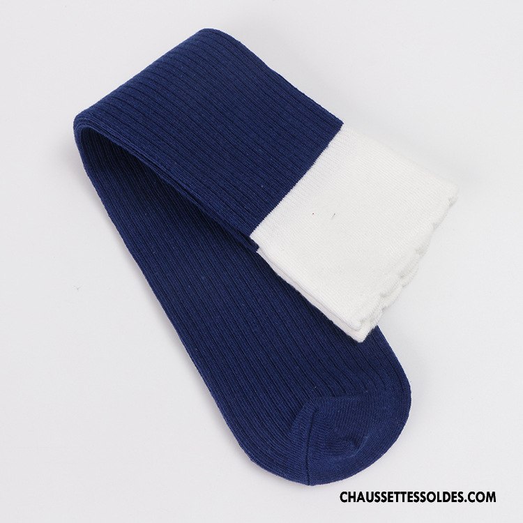 Chaussettes Longues Femme Dame Le Nouveau L'automne 100% Coton Long Stock Dentelle Rose Pure