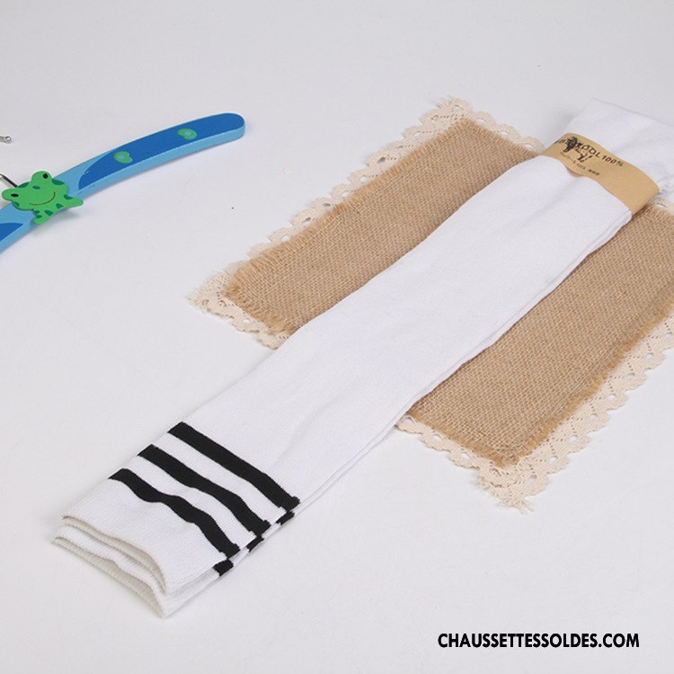 Chaussettes Longues Femme Dame Vent D'université Long Stock Printemps Été Rayé Gris