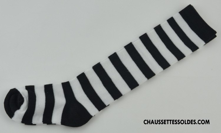 Chaussettes Longues Femme Danse Zèbre Long Stock Rayé Enfant Jaune