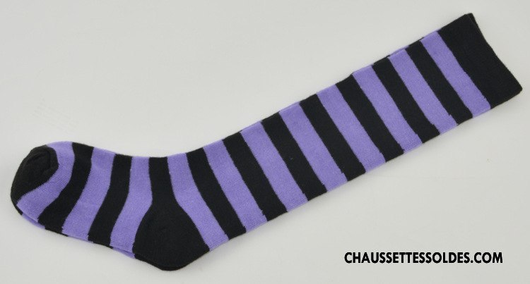 Chaussettes Longues Femme Danse Zèbre Long Stock Rayé Enfant Jaune