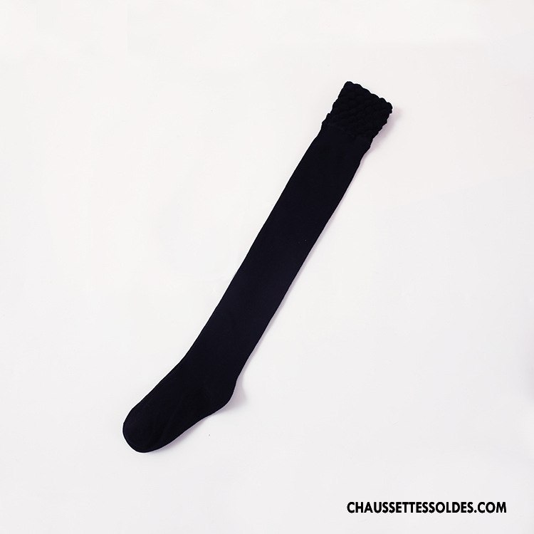 Chaussettes Longues Femme Dentelle Hiver L'automne Dimensionnel Antidérapant Gris
